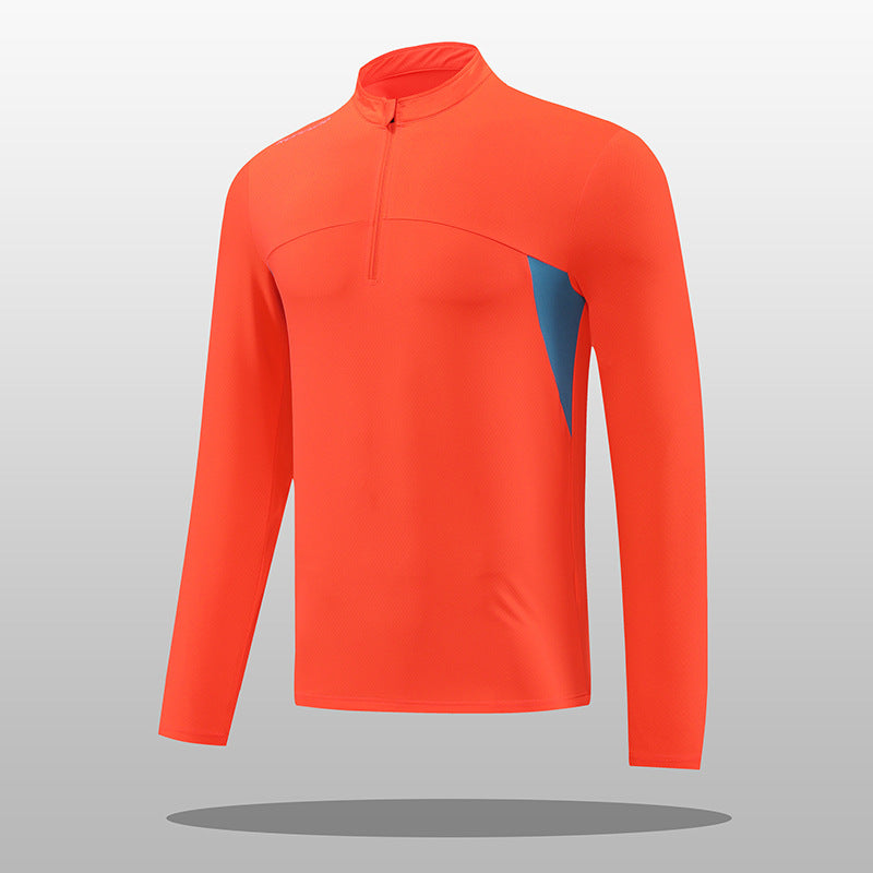 Street-Wave Men's Functional Thermal Shirt With Stand Collar Zip - Breathable Moisture-Wicking For Active Men