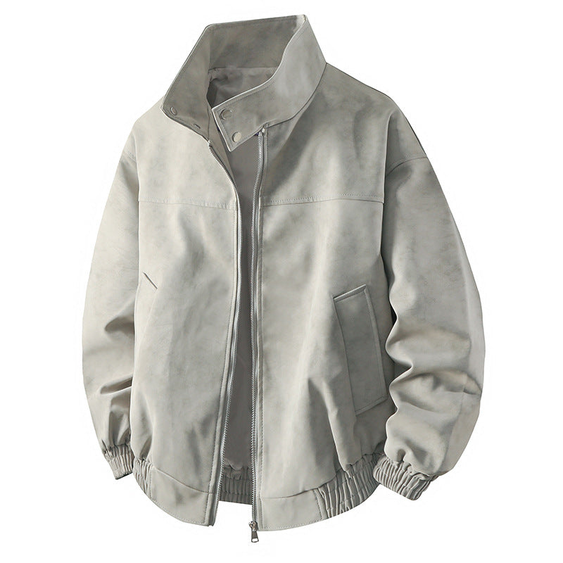 Mens Fashionable Transitional Jacket With High Collar And Revitalizing Lining Street Wave
