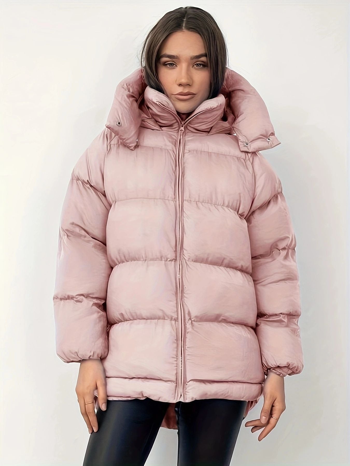 Street Wave Quilted Midlength Coat Warm Padding Unisex