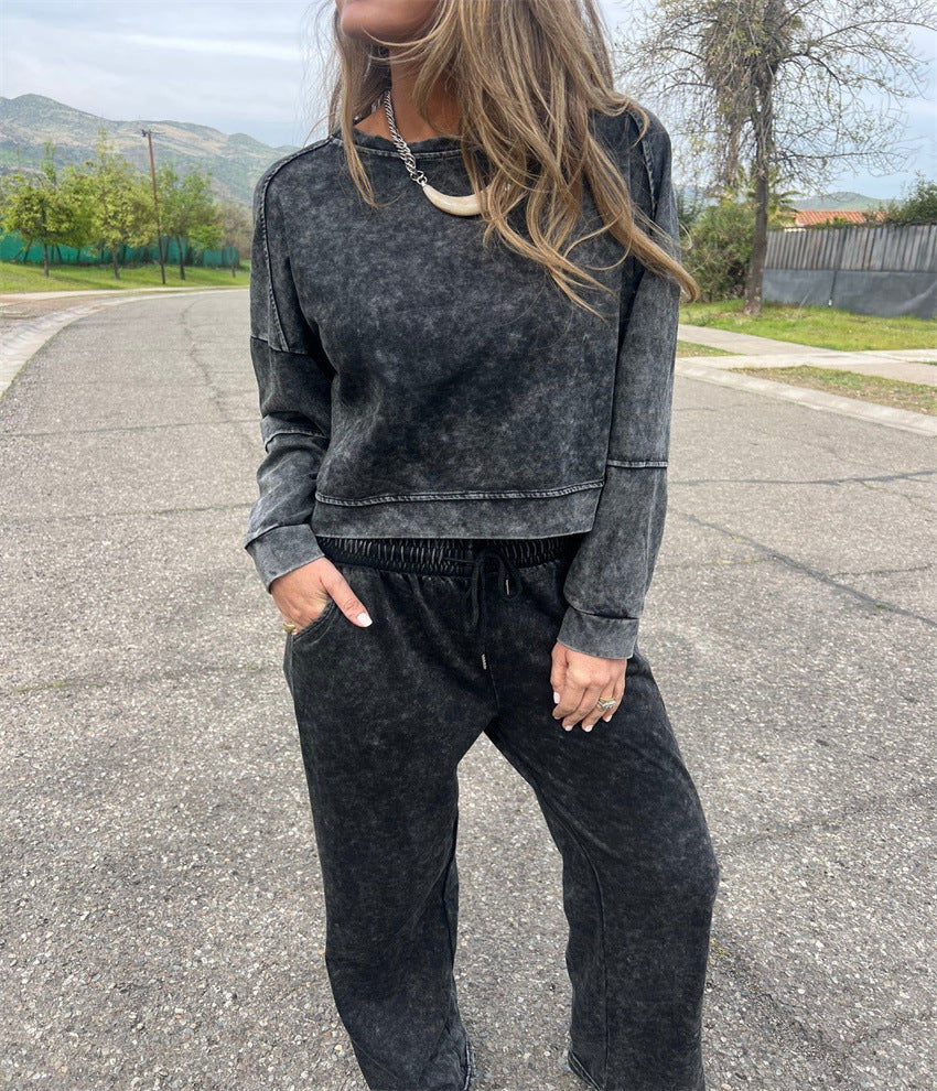 Street-Wave Womens Cozy High-Quality Sweatsuit Set For Casual Lounging And All Day Comfort
