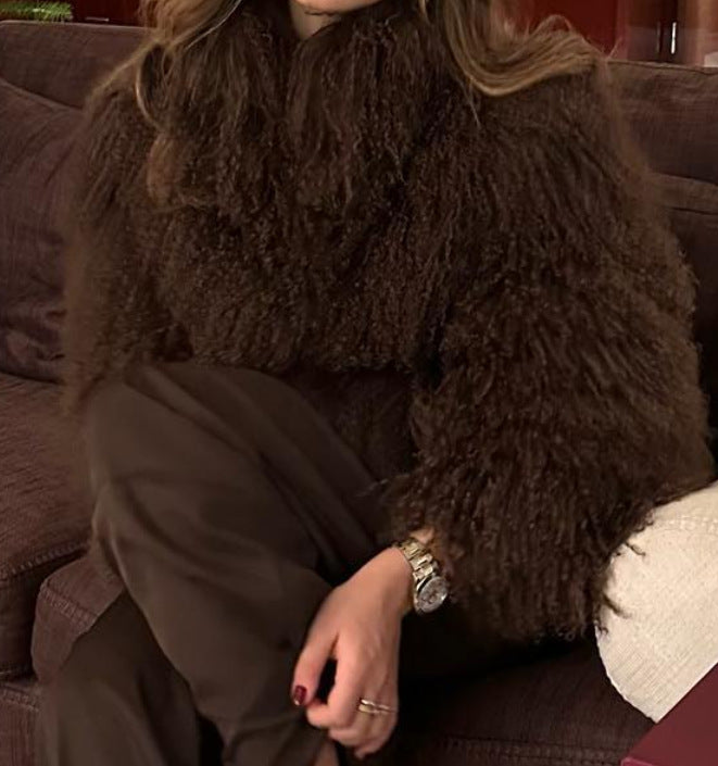 Street-Wave Women Fluffy Cozy Faux Fur Jacket For Warm Comfort And Modern Style Everyday Wear