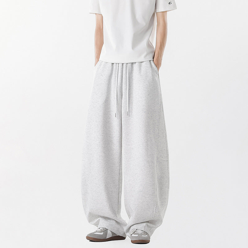 Streetwave Mens Wide Leg Lounge Pants With Elastic Waistband And Side Pockets For Comfort