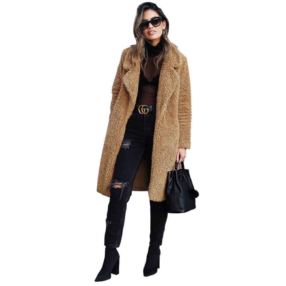 Street-wave Ladies Sherpa Coat Cozy Warmth Longline Style Ultra Soft Fleece For Cold Winter Days