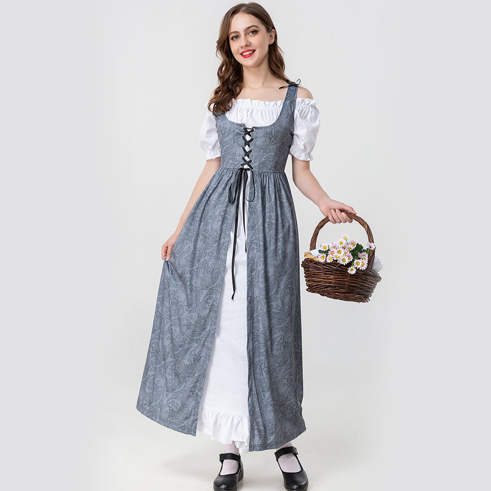 Heidi Dirndl Dress For Women With Lace Up Bodice And Romantic Ruffle Details Perfect For Oktoberfest