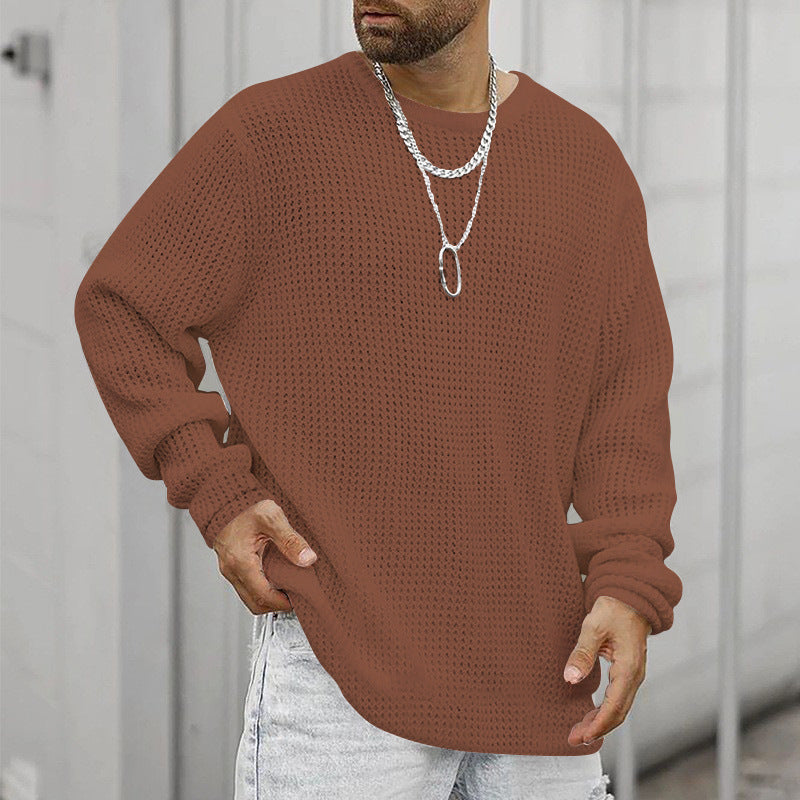 Street Wave Men's Chunky Knit Sweater With Modern Fit And Cozy Lined Interior For Cold Weather