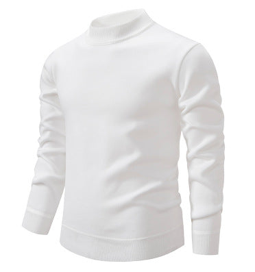 Men's Premium Knit Pullover With Modern Stand Collar By Street-wave For Everyday Style And Warmth