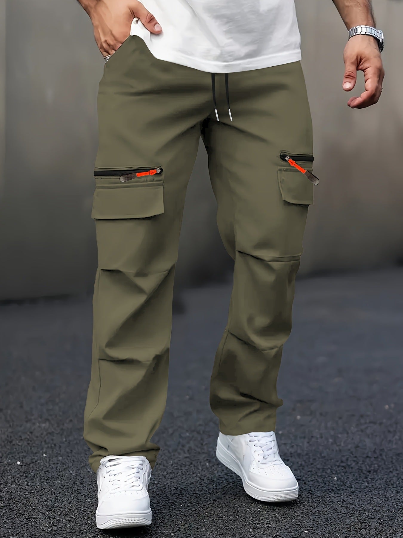 Street-Wave Cargo Pants For Men With Innovative Pockets And Elastic Waistband For Everyday Comfort