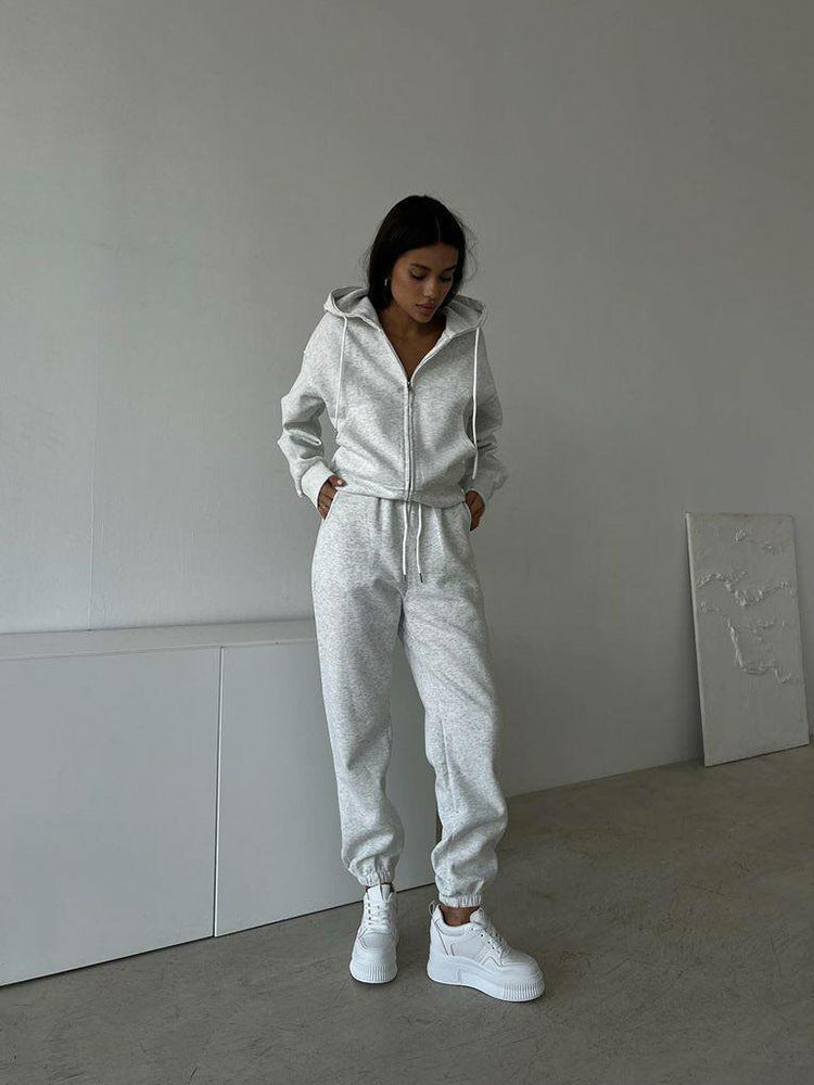 Street Wave Women Fleece Jogger Set For Athleisure And Home Comfort With Soft Cozy Feel