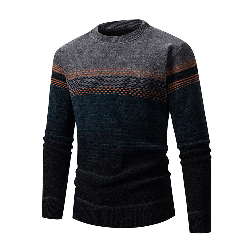 Street-Wave Mens Knit Sweater With Unique Textured Design And Multicolor Pattern For Men Cozy Comfort