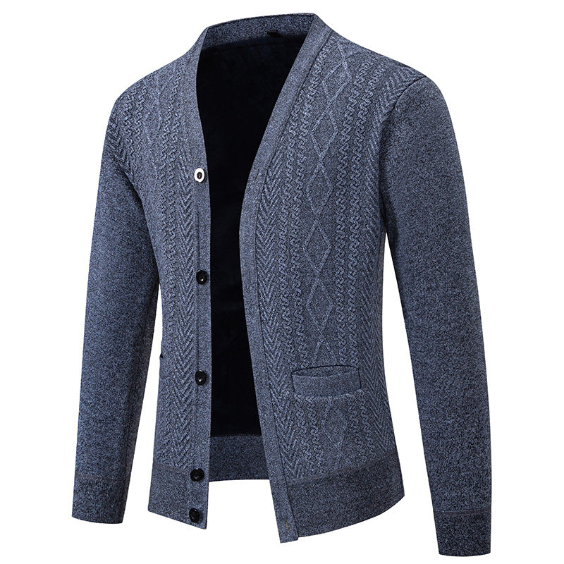 Mens Cardigan With Structured Knit Design And Button Front By Street Wave For Modern Men