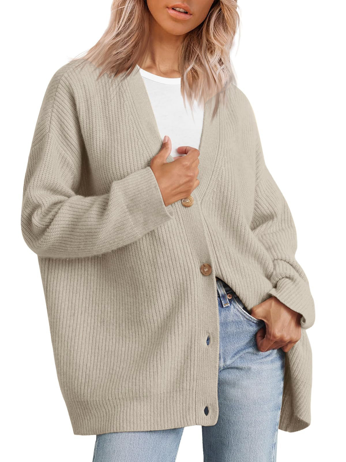 Street-Wave Anna Striped Knit Cardigan Unisex Oversized