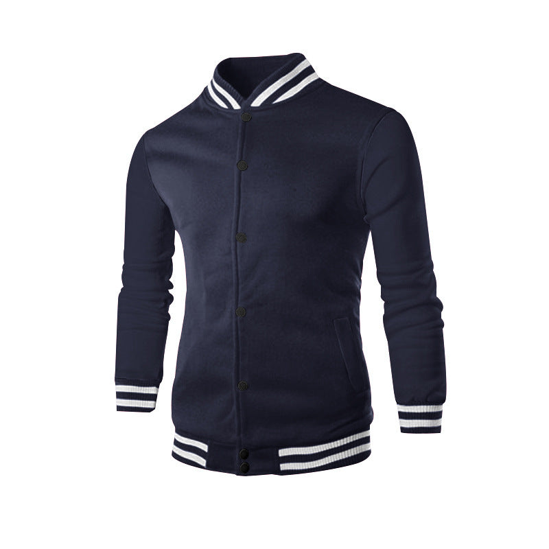 Street-Wave Men's Varsity Jacket With Elastic Cuffs Premium Quality College Style For Casual Streetwear