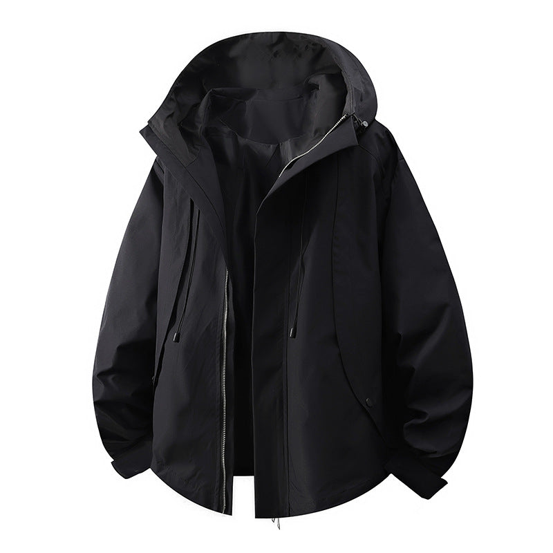 Street Wave Womens Windproof Hooded Transitional Jacket With Adjustable Drawcord