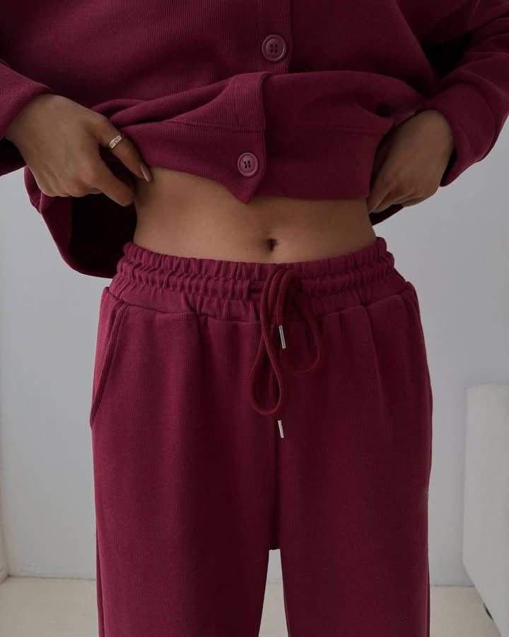 Street Wave Women's Casual Cardigan And Jogger Set Cozy Soft Breathable Loungewear For Everyday Style