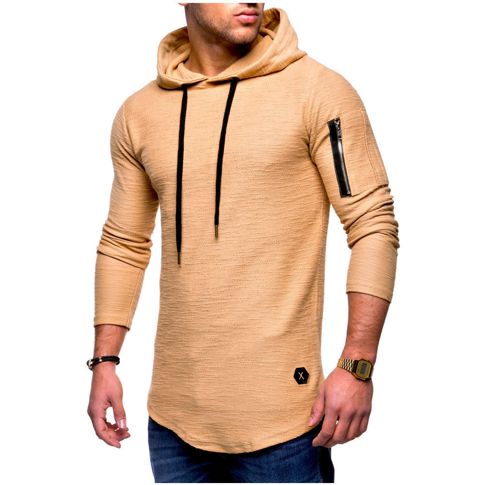 Street-wave Mens Zip Hoodie With Sleeve Zip Pocket Premium Comfort And Style For Active Men