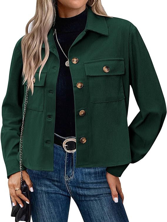 Street-wave Women Overshirt Jacket Corduroy Casual Everyday Wear For Stylish Relaxed Fit