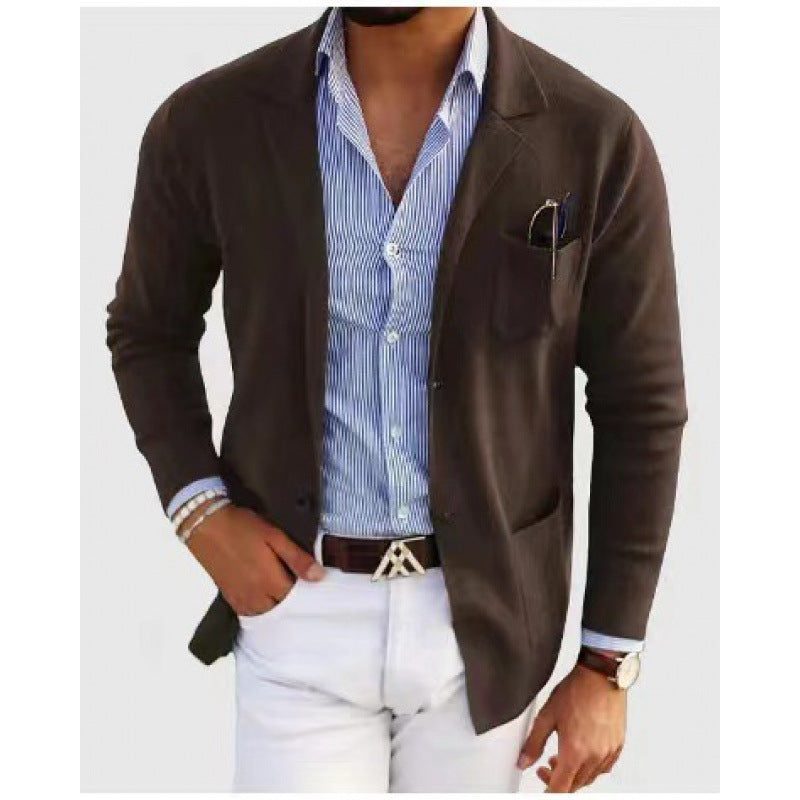 Men's Blazer Casual Elegant In Durable Cotton Blend By Street-wave For Modern Professionals