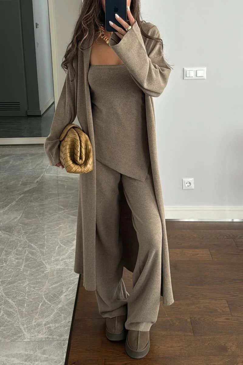 Street-Wave Womens Knit Jumpsuit Set Soft Cozy Comfort for Everyday Chic Versatile Wardrobe