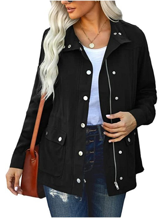 Street-Wave Women's Everyday Jacket With Functional Pockets And Hood For Effortless All-Weather Style
