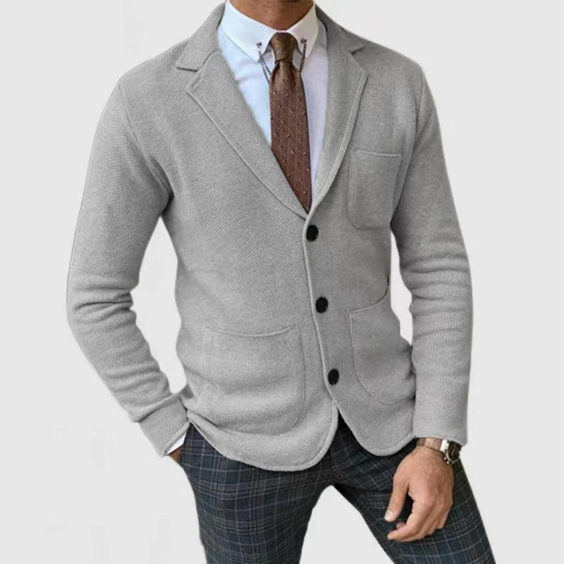 Streetwave Mens Casual Cardigan With Button Front And Patch Pockets Soft Knit Versatile Essential For Work Or Leisure