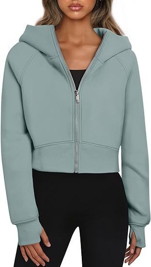 Street-wave Women's Cropped Hoodie Jacket Soft Breathable Fabric Casual Athleisure Essential