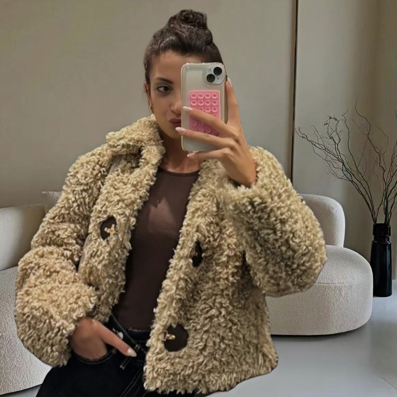 Street-Wave Faux Fur Jacket For Women Warm Cozy Fashionable Coat With Premium Comfort