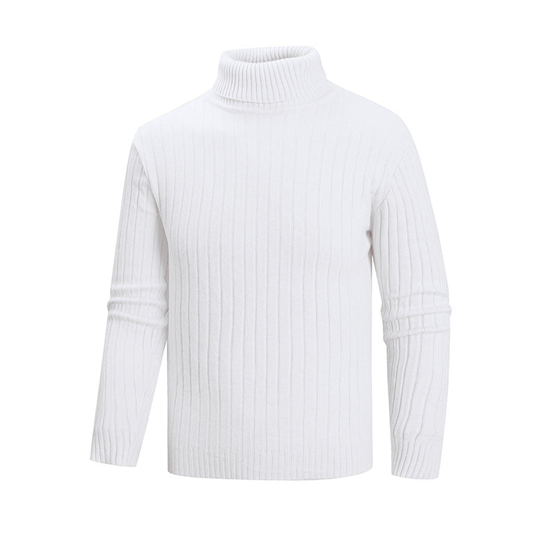 Streetwave Mens Red Ribbed Turtleneck Sweater With High Collar For Warmth Comfort And Style