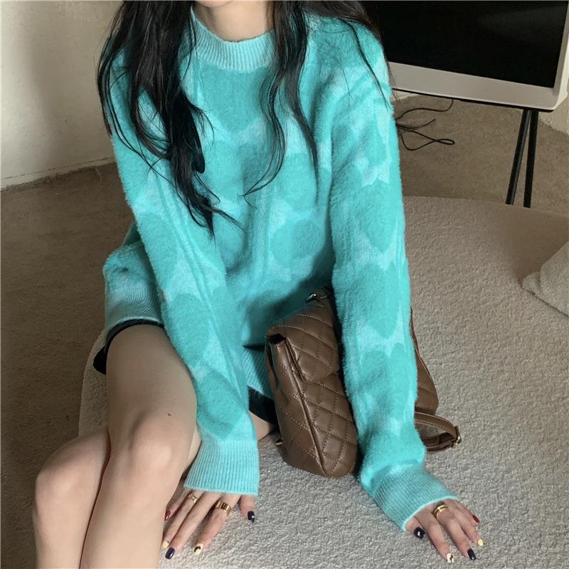 Street-Wave Cozy Women’s Knit Sweater With Varied Pattern And Relaxed Fit For Soft Comfort