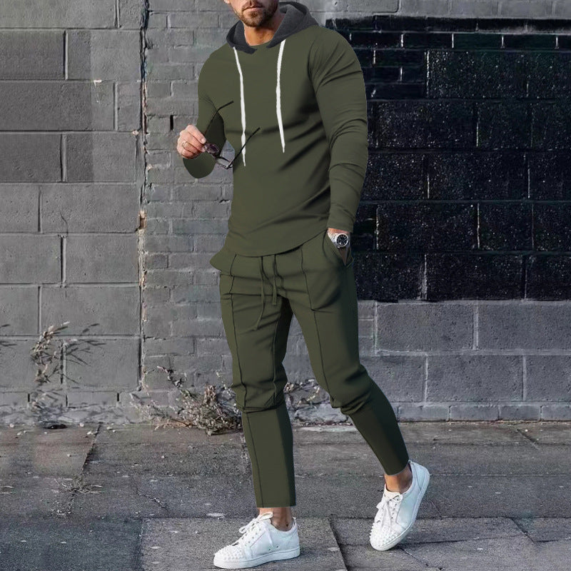 Street-wave Mens Hoodie Set With Stylish Joggers For All Day Comfort And Casual Athleisure