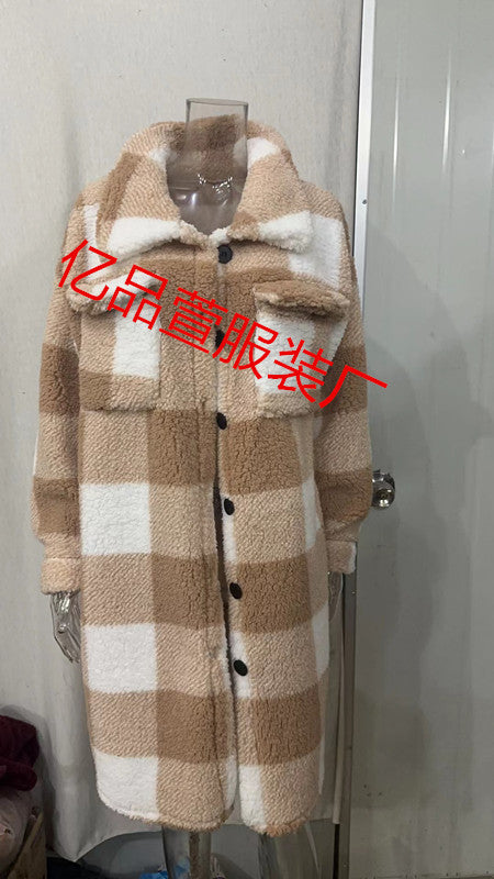 Street-Wave Cozy Plaid Coat With Soft Lining And Button Front For Women Everyday Winter Wardrobe Essential