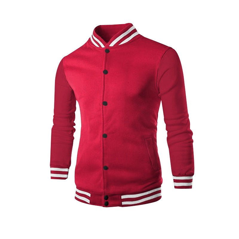 Street-Wave Men's Varsity Jacket With Elastic Cuffs Premium Quality College Style For Casual Streetwear