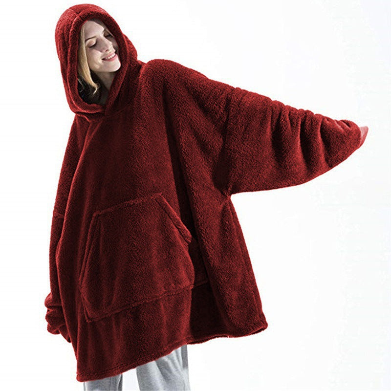 Streetwave Women's Oversized Fleece Hoodie With Kangaroo Pocket And Hood For Cozy Comfort