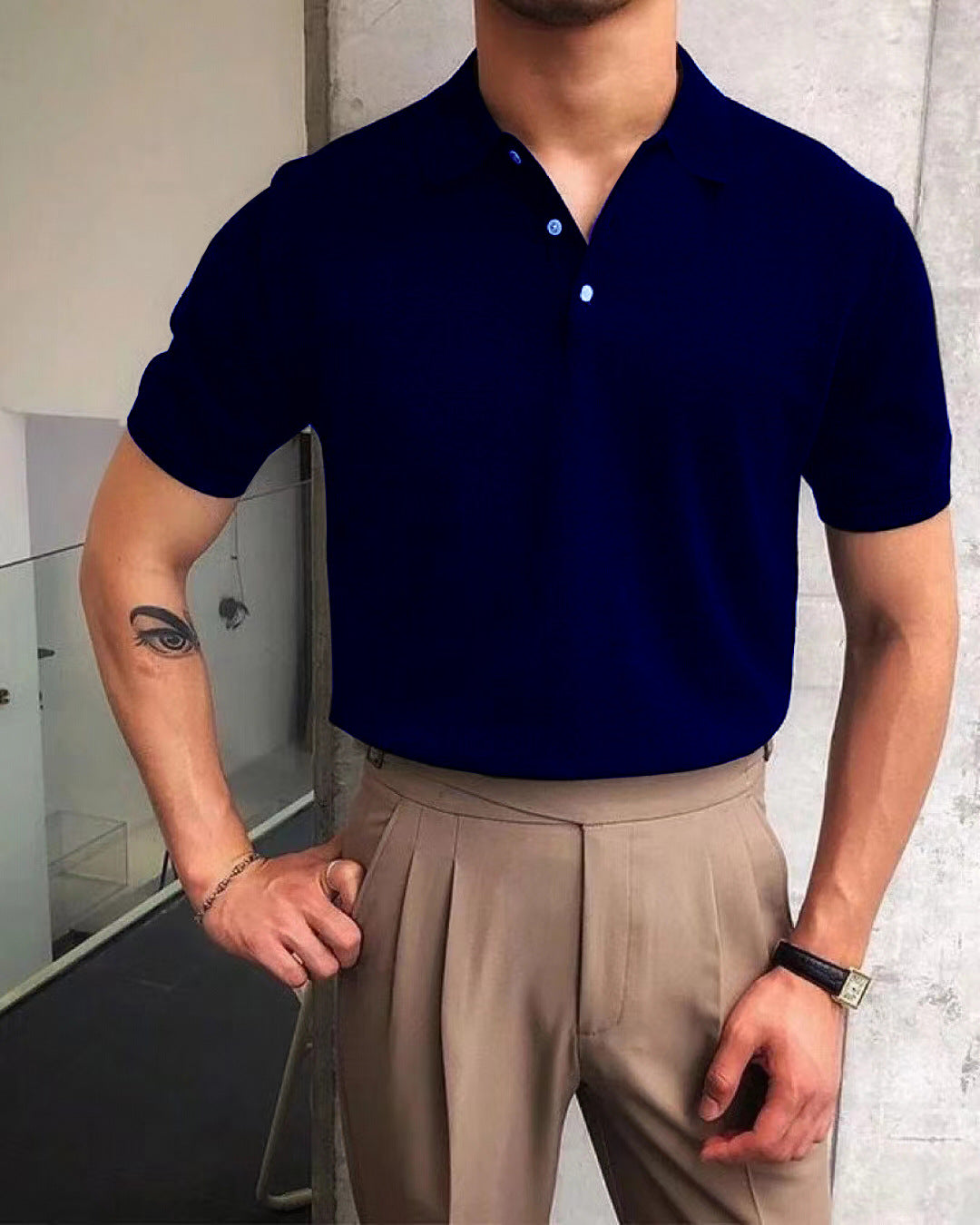 Breathable Cotton Polo Shirt For Men By Street-wave With Elegant Collar For Everyday Comfort