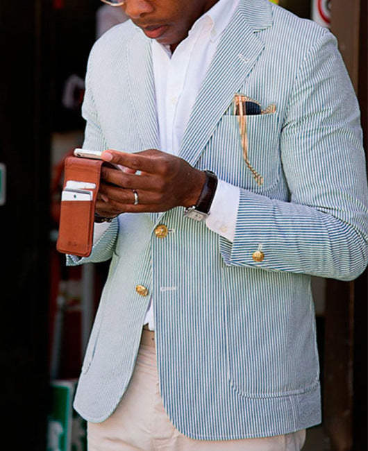 Street-Wave Men's Modern Plaid Blazer Lightweight Comfort Premium Fit For Style-Minded Gentlemen