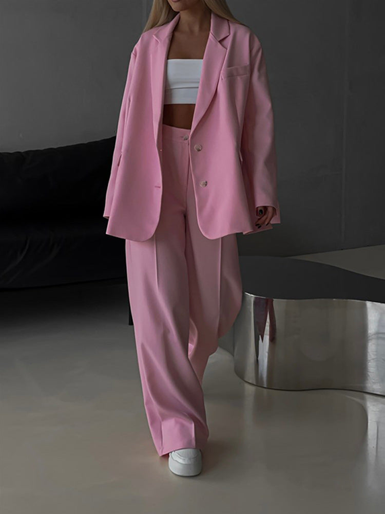 Street Wave Women's Elegant Blazer Set With Wide Cut Versatile Office To Evening Flattering Fit
