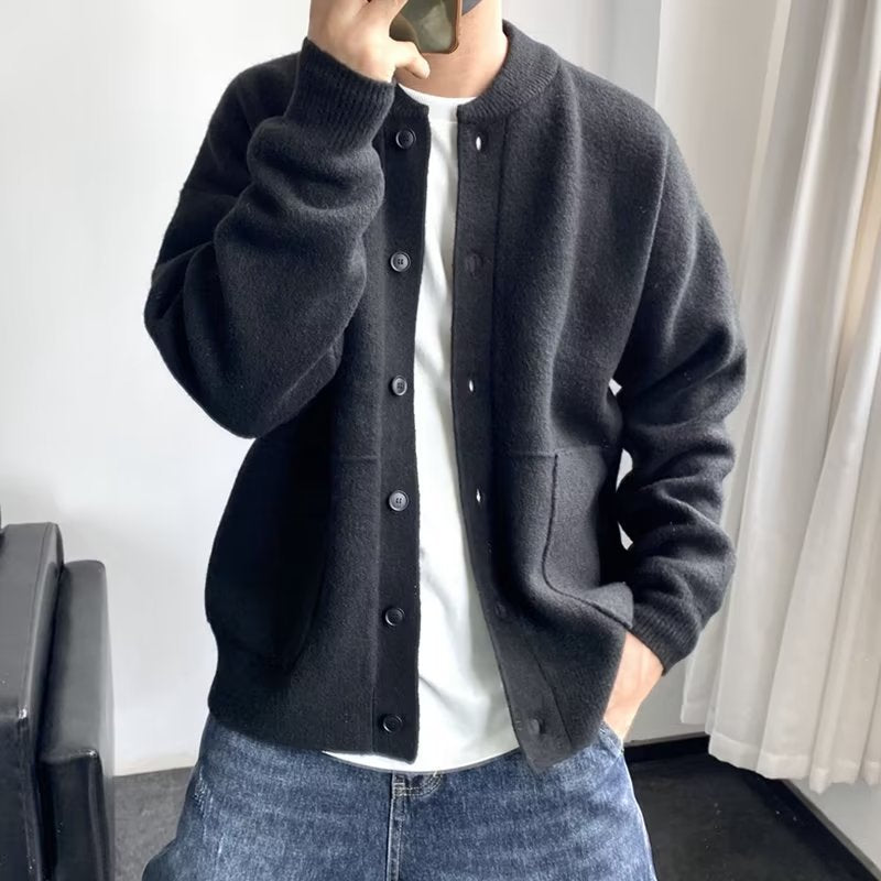 Street-wave Classic Mens Cardigan Timeless Elegance Cozy Comfort For Style Conscious Men
