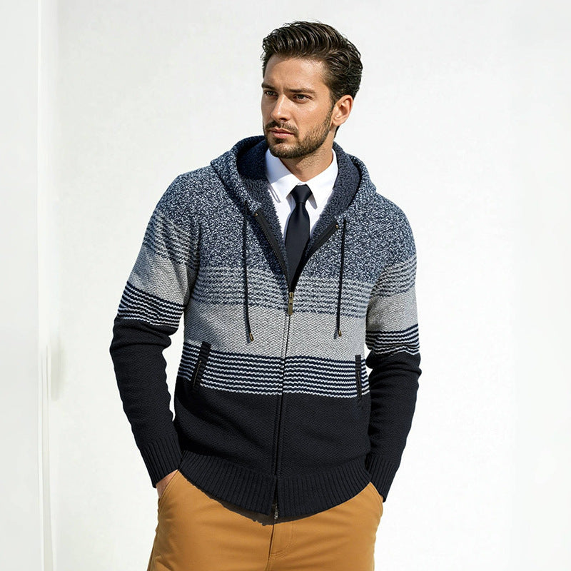 Street-wave Mens Hooded Sweater Cotton Blend Comfort