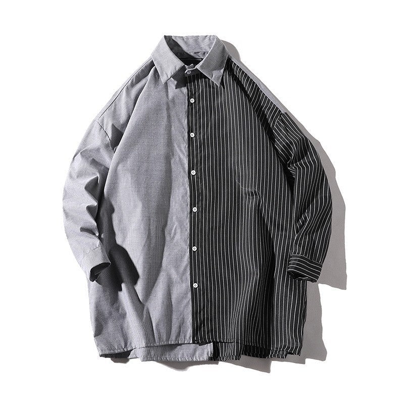 Street-wave Mens Asymmetrical Shirt For Urban Chic Versatility And Bold Modern Style