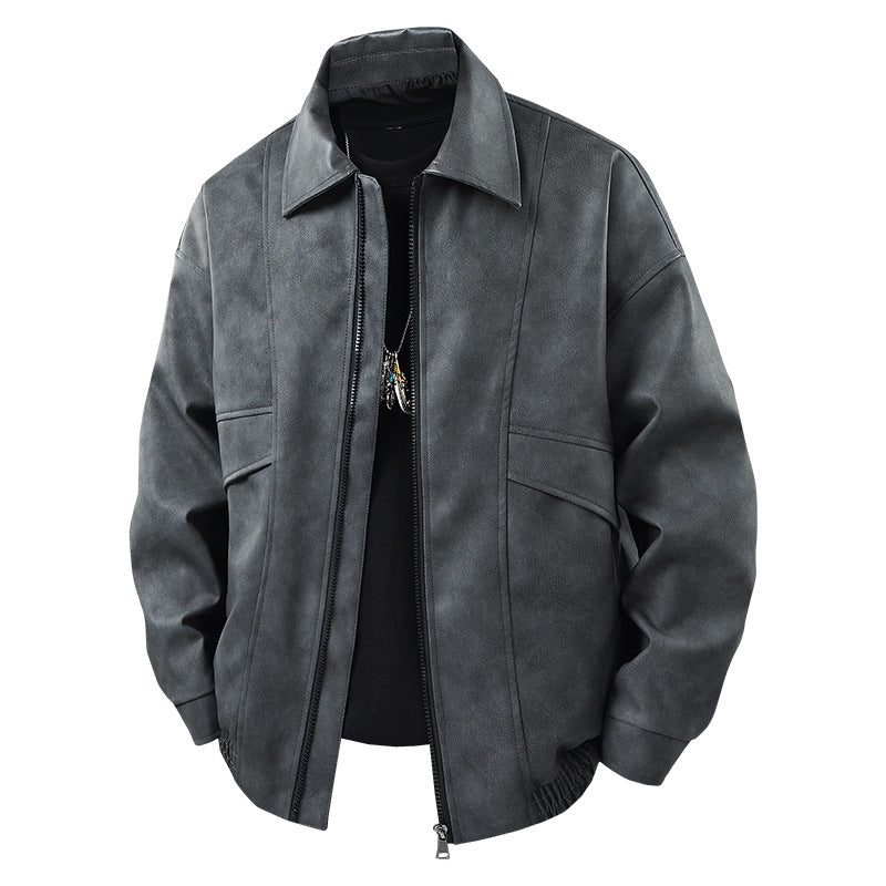 Mens Transitional Jacket Vintage Style With Side Pockets And Elastic Cuffs Streetwave Premium Casual Outerwear