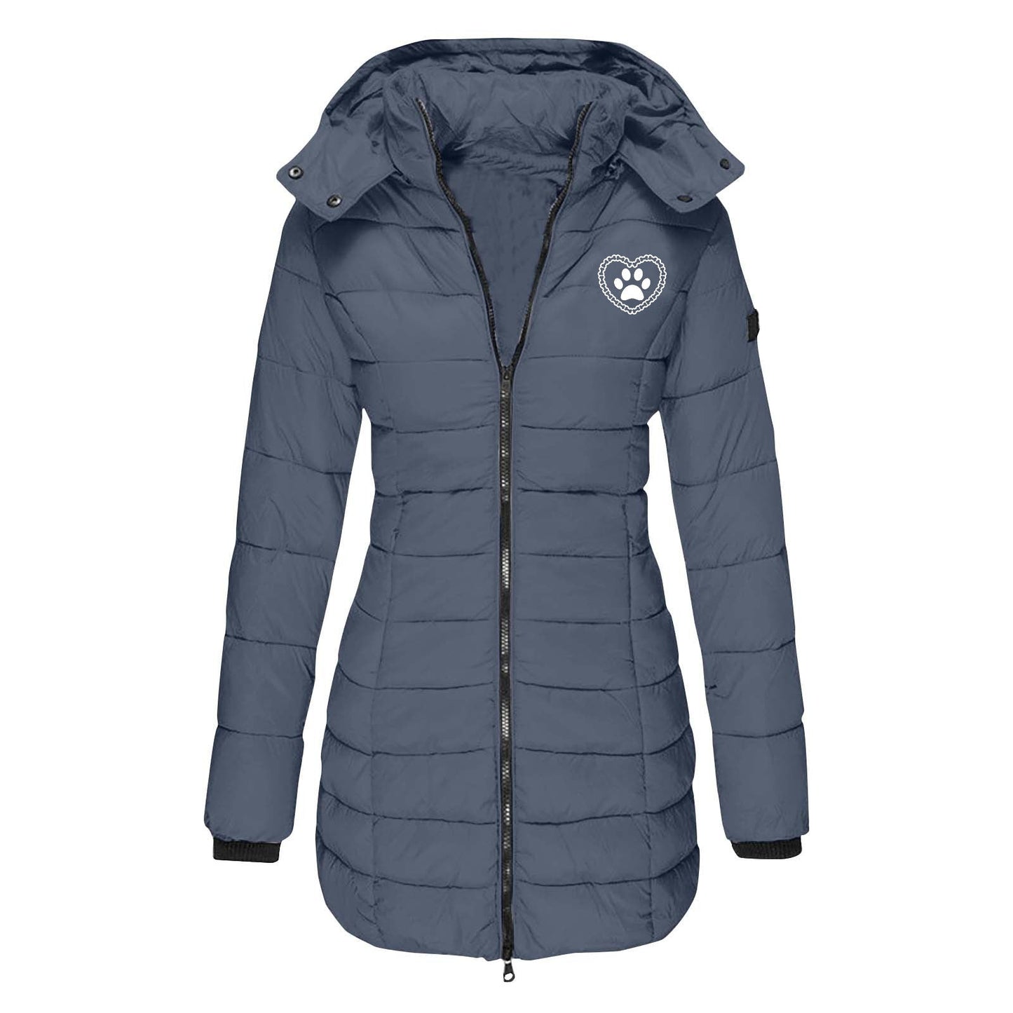 Street Wave Women's Puffer Jacket With Removable Hood Warm