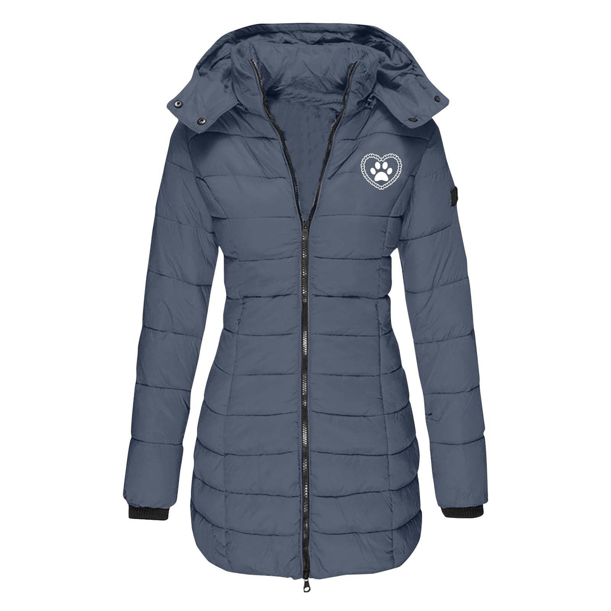 Street Wave Women's Puffer Jacket With Removable Hood Warm