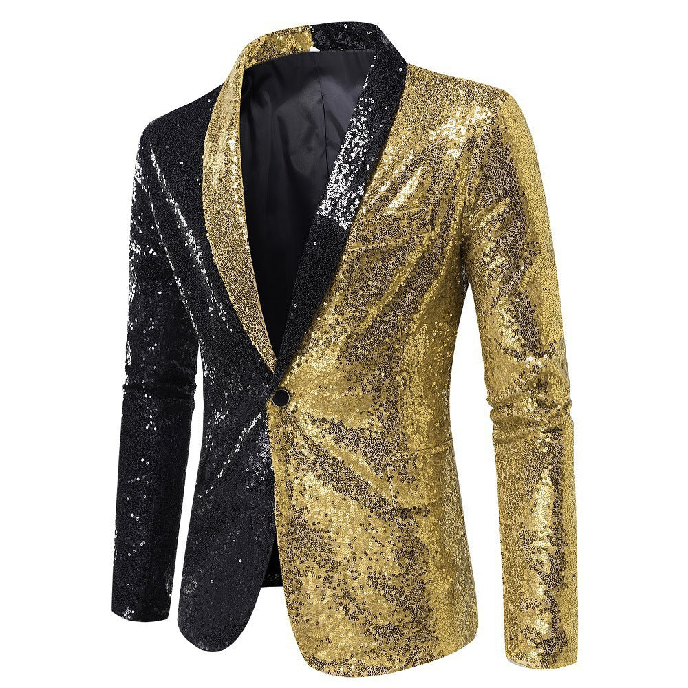 Street Wave Glitter Blazer For Men With Modern Cut And Sparkling Sequin Accents Edition