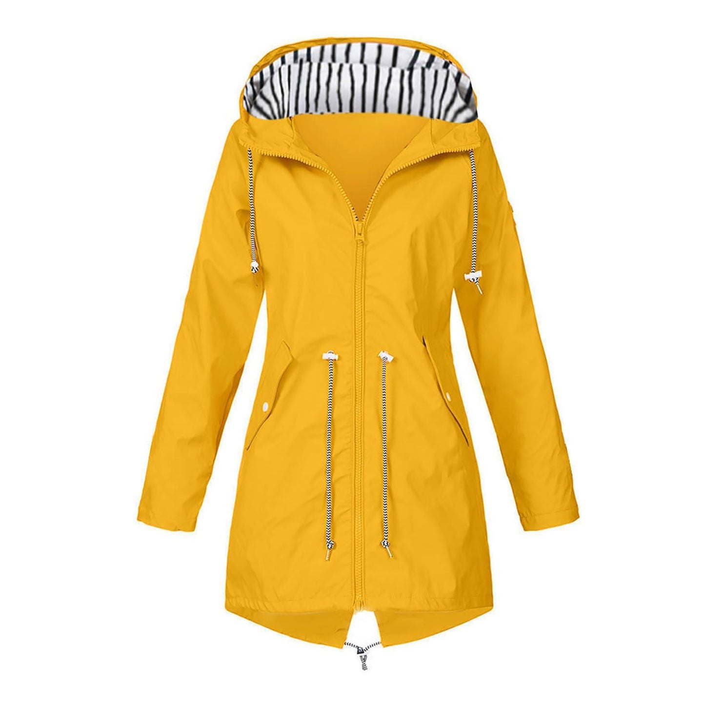 Street-Wave Women Water-Resistant Rain Jacket With Adjustable Hood And Functional Pockets