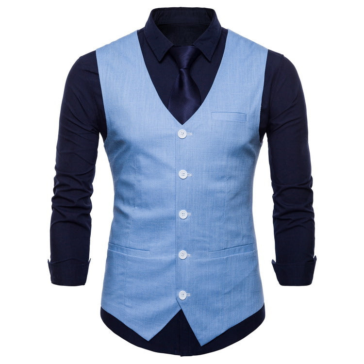 Mens Elegant Waistcoat Street-Wave With Practical Pockets And Detailed Design For Professionals
