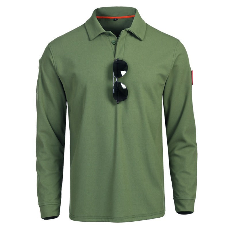 Street Wave Men's Functional Long Sleeve Polo Shirt For Active Men And All Day Comfort