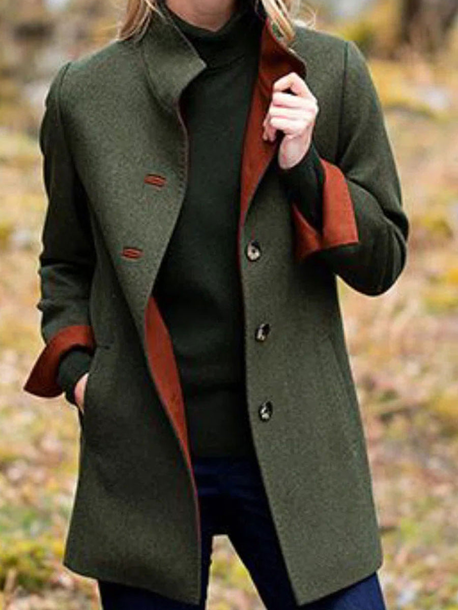 Street Wave Wool Blend Coat For Women Elegant Cold Weather Outerwear With Warmth And All Season Style