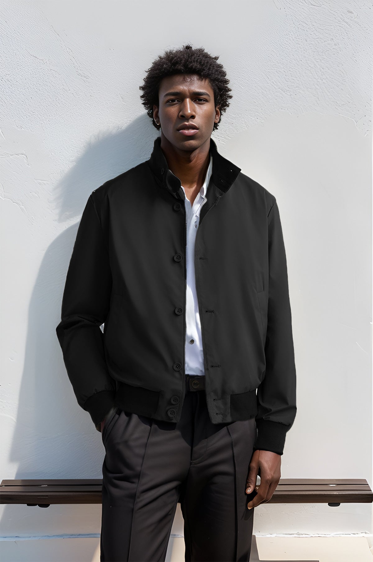 Street-Wave Men's Water-Repellent Transitional Jacket With Zipper For Everyday Active Wear