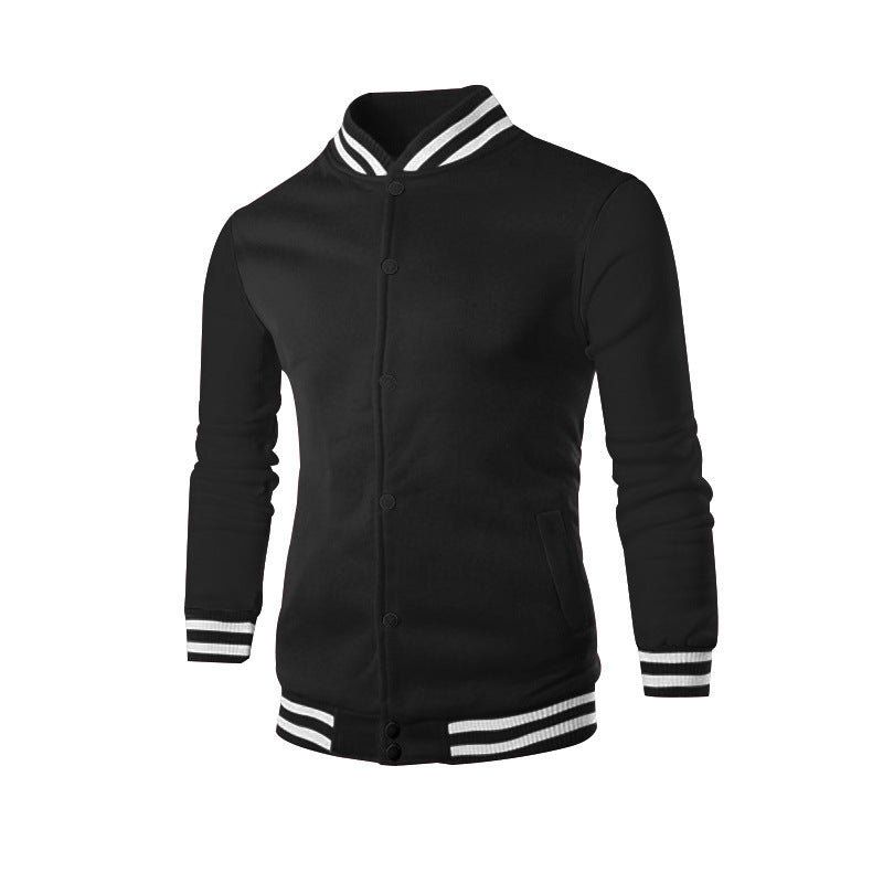 Street-Wave Men's Varsity Jacket With Elastic Cuffs Premium Quality College Style For Casual Streetwear