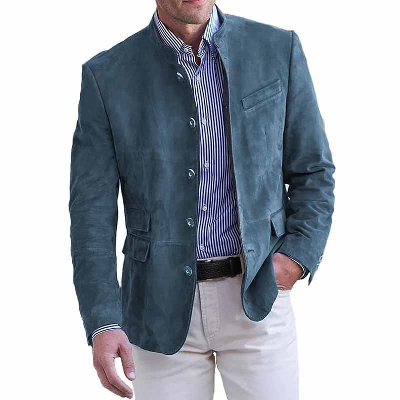 Mens Luxury Suede Jacket With Practical Pockets By Street-Wave For Men Premium Comfort