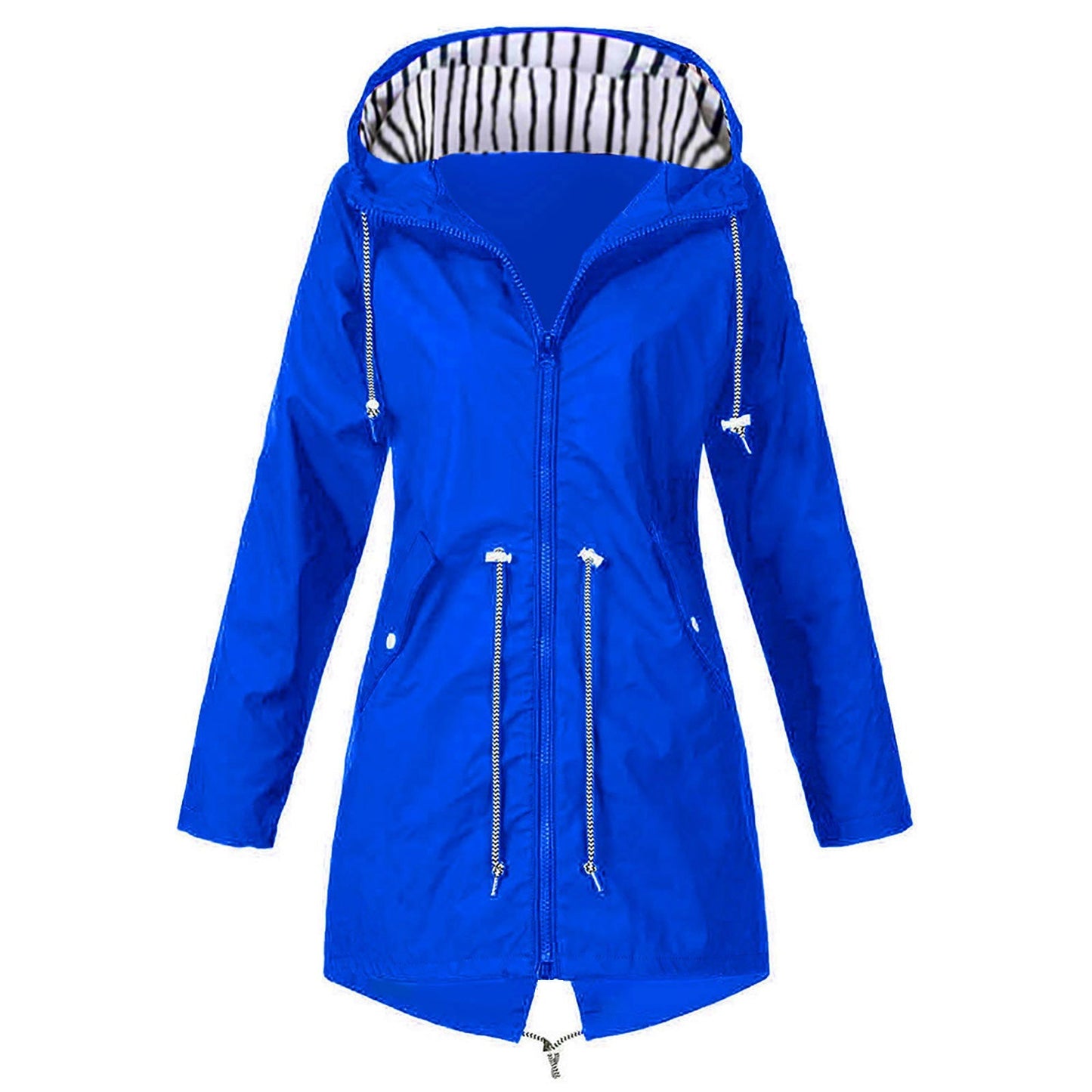Street-Wave Women Water-Resistant Rain Jacket With Adjustable Hood And Functional Pockets